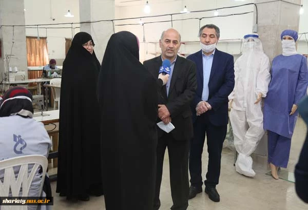 بازدید دکتر صالحی عمران از کارگاه های تولید ماسک دانشکده فنی و حر فه ای دکتر شریعتی با حضور واحد مرکزی خبر 2