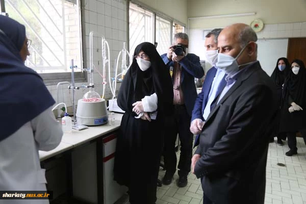 بازدید دکتر صالحی عمران از کارگاه های تولید ماسک دانشکده فنی و حر فه ای دکتر شریعتی با حضور واحد مرکزی خبر 7