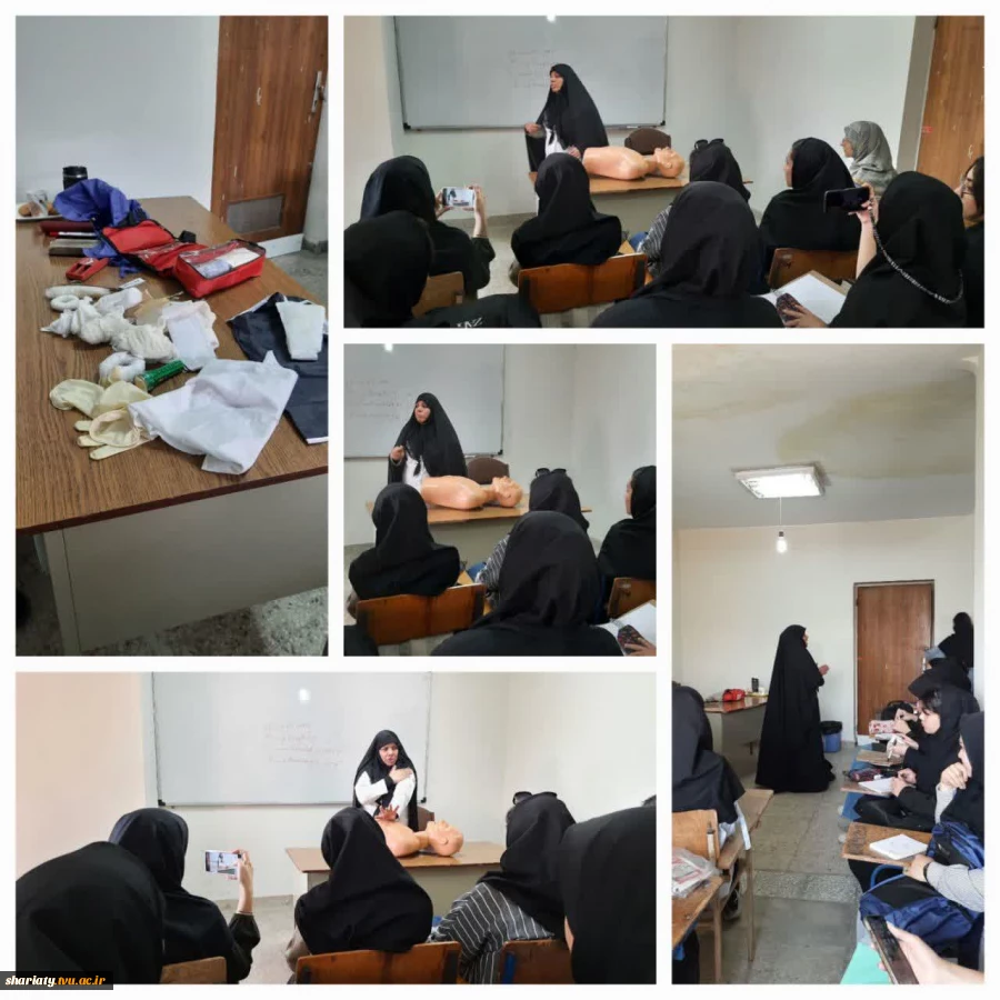 برگزاری کلاس آموزشی کمکهای اولیه درترم پاییزبه همت کانون هلال احمرمعاونت دانشجویی فرهنگی(اداره فرهنگی) 2