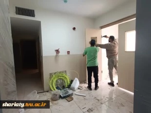 بازدید رییس و معاون اداری، مالی و مدیریت منابع دانشکده از خوابگاه‌های جدیدالاحداث و خیرساز  3