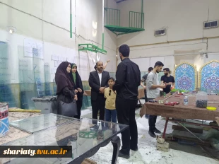 بازدید رییس و معاون اداری، مالی و مدیریت منابع دانشکده دکتر شریعتی از موکب بسیج دانشجویی و کارگاه شیشه بری اردوی جهادی دانشگاه ملی‌مهارت 3